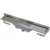 ALCAPLAST odtokový žľab s okrajom pre perforovaný rošt, nastaviteľným límcom ku stene a zvislým odtokom, APZ1004 - 850 mm