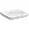 Geberit Selnova Comfort - Umývadlo 650x550 mm, bezbariérové, s 1 otvorom na batériu, s prepadom, biela 501.463.00.7
