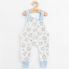 Detské bavlnené záhradníčky New Baby Biscuits modrá Modrá 56 (0-3m)