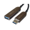 Kabel PremiumCord USB 3.2 A-A, M/F 20m, prodlužovací, optický AOC, černý