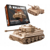 World of Tanks Drevené kocky Puzzle 3D model - Tank Tiger M1 1417 el