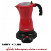 Elektrický moka kávovar 6F 300 ml Kávovar Červená Lúhovač ROSSNER