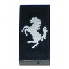 3069bpb1101 Black Tile 1 x 2 with Ferrari Logo (Černá dlaždice 1 x 2 s logem Ferrari)