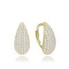 MINET JMAN0565XE00 - MINET Pozlacené stříbrné náušnice kapky s bílými zirkony