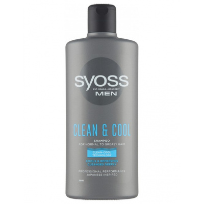 SYOSS MEN Clean And Cool Shampoo 440ml - šampón pre mužov na mastné vlasy