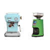 Ascaso Dream PID, Kid Blue + Eureka Atom 60, kawasaki green