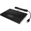 Keysonic IcyBox KeySonic mini klávesnica, šikovný touchpad, USB, čierna