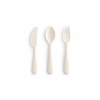 Mushie Súprava príborov mushie - ivory