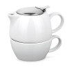 Keramický set na čaj 2 v 1 , white Farba: white