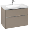 VILLEROY & BOCH Subway 3.0 závesná skrinka pod umývadlo, 2 zásuvky, s LED osvetlením, 772 x 478 x 429 mm, Taupe, C574L0VM