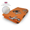 DRYBED Premium Vet Bed Crossbones oranžový 150 x 100 cm