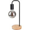 Rabalux Bruno stolová lampa 1x40 W čierna-dreva 2090