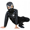 Kostým pre chlapca- Black Spiderman Pajek Strik S 92/98/104 cm (Kostým Spiderman Black Spider 3-4 roky s)