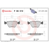 BREMBO Sada brzdových platničiek kotúčovej brzdy BREMBO P 06 012