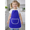 HAMAVISS zástera na varenie detská kráľovská modrá s bodkami - 5-7 rokov
