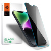 Spigen ochranné sklo GLAS.tR Slim HD Privacy pre iPhone 14/13/13 Pro AGL03393