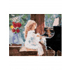 Diamantové maľovanie - DIEVČATKO HRAJÚCE NA PIÁNO Rámovanie: bez rámu a bez vypnutia plátna, Rozmer: 40x50 cm
