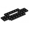 30029 Black Vehicle, Base 4 x 10 x 2/3 with 4 x 2 Recessed Center (Černé vozidlo, základna 4 x 10 x 2/3 se zapuštěným středem 4 x 2 s hladkou spodní stranou)