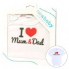 Body s potiskem New Baby I Love Mum and Dad