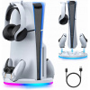 NABÍJACIA STANICA PRE PS5 SLIM STOJAN NABÍJAČKA PRE PADY RGB STOJAN
