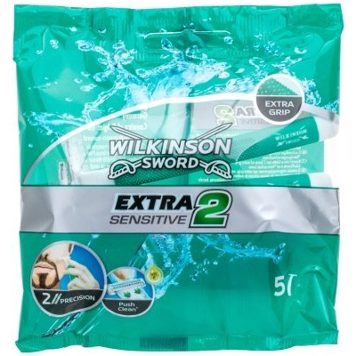 Wilkinson Sword Extra2 Sensitive jednorazový holiaci strojček s 2 čepieľkami 5 ks