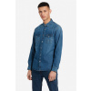 Wrangler Pánska rifľová košeľa Wrangler® W5973LWZ4 Western Denim Shirt Farba: Sivá, Veľkosť: M