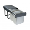 Sinks EK9005 EKKO 40 Odpadkový kôš - sorter, vstavaný, výsuvný 2x8l + 1x16l