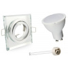 Bodové svetlá, bodové osvetlenie - ZESTAW oprawa szklana ruchoma +żarówka LED gu10 5W (Bodové svetlá, bodové osvetlenie - ZESTAW oprawa szklana ruchoma +żarówka LED gu10 5W)