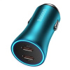 Baseus Golden Contactor Pro automobilový nabíjač 2x USB-C 40W modrý (CGJP000003)