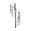 Minka STAIRS Kombinované točité schodisko Spiral Effect biela/sivá pr. 120 cm