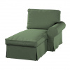Dekoria Poťah na ležadlo Ektorp (pravé), zelená, Ležadlo Ektorp - pravé, Amsterdam, 704-44