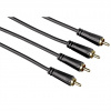 Hama audio kábel 2 cinch - 2 cinch, pozlátený, 3*, 5 m 85444290