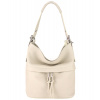 Béžová kožená kabelka na rameno 631