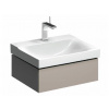 Geberit Xeno 2 - Skrinka pod umývadlo 60 cm, zásuvka s LED svietidlom, sivobéžová 500.505.00.1