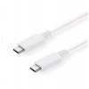 C-TECH Kabel USB 3.2, Type-C (CM/CM), PD 100W, 20Gbps, 2m, bílý (CB-USB32-20W)