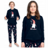 Pyžamo, župán - Talianska módna pyžamá veľkosť 128 NAVY BLUE, MULTI -COLED (Detské vianočné pyžamy na darček pre darček)