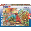Puzzle pre deti Junior Dinosaurus Educa 100 dielov 13179 farebné
