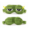 Maska na spanie - Očná skupina CrazyFrog 01 Green, Golden (Očná kapela pre spanie vtipné żabka Premium)