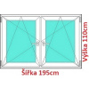 Soft Dvojkrídlové plastové okno 195x110 cm, OS+OS, so stĺpikom
