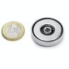 Neodymový magnetický úchyt, kruhový Ø 32 mm, vnútorný závit M6, sila 26 kg