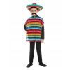 MEXICKÝ KOSTÝM SOMBRERO PONCHO FAREBNÉ 116