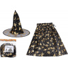 Wiky Set karneval - čarodejnica (klobúk, plášť) WKW027547