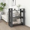 zahrada-XL Knižnica/deliaca stena sivá 80x35x91 cm masívna borovica 813901