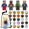 MAGNETICKÉ KOCKY V ŠTÝLE MINECRAFT - KOCKY 27 KS + 4X FIGÚRKA + VRECKO