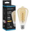Mexen Vintis Žiarovka filament špirála LED E27, ST64, 4W, Teplá - 2200K, 360 lm, amber - L162-E27-0422-50