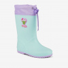 Detské gumové čižmy COQUI RAINY COLLAR FUR Lt. mint/Lt. lila hero 25