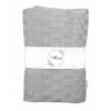 Luxusná bavlnená pletená deka, dečka CUBE, 80 x 100 cm - sivá Baby Nellys 8596309346434