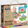 Drevená balančná hra s krokodílom na rozvoj zručností