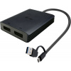 i-tec USB-A/USB-C Dual 4K DP Video Adapter CADUAL4KDP