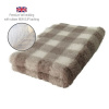 DRYBED Premium Vet Bed Káro svetlohnedý + béžový 100 x 75 cm